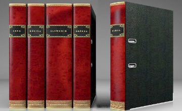 Echtleder Buchrücken Ordner Din A4