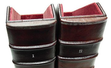 Echtleder Buchrücken Ordner Stehsammler