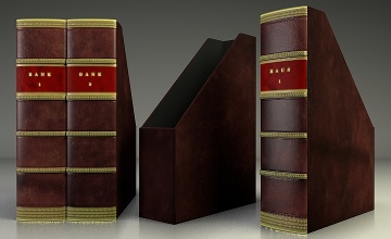 Echtleder Buchrücken Ordner Stehsammler