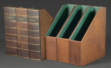 Echtleder Buchrücken Ordner Stehsammler