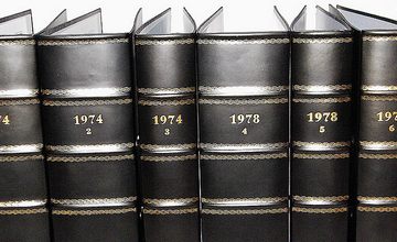 Echtleder Buchrücken Ordner Stehsammler