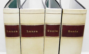 Echtleder Buchrücken Ordner Stehsammler