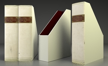 Echtleder Buchrücken Ordner Stehsammler