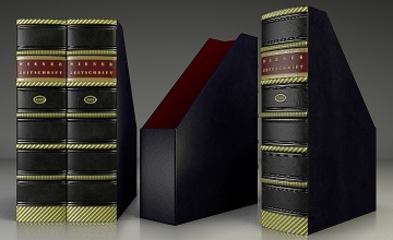 Echtleder Buchrücken Ordner Stehsammler