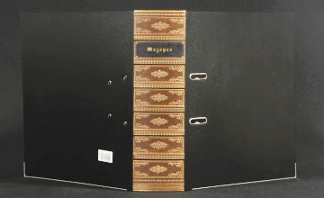 Echtleder Buchrücken Ordner Stehsammler