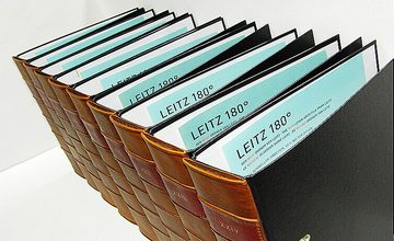 Echtleder Buchrücken Ordner Stehsammler