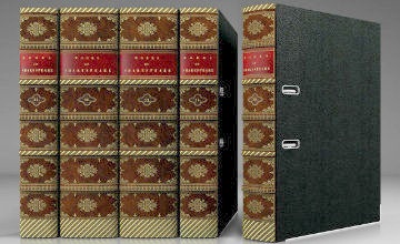 Echtleder Buchrücken Ordner Stehsammler