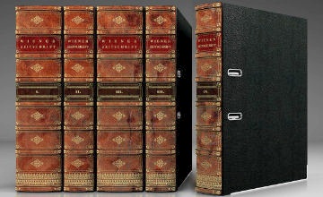 Echtleder Buchrücken Ordner Stehsammler